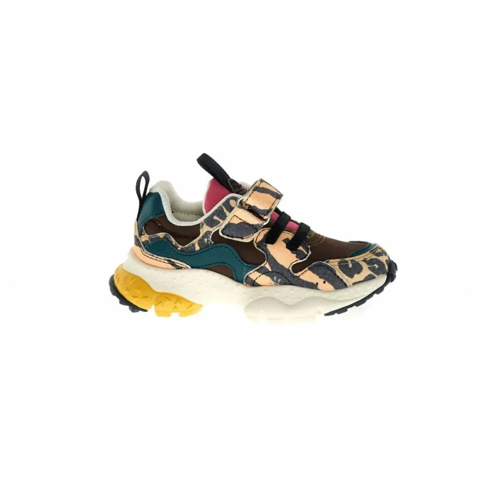 Baskets Yamano 3 Scratchs Jungle Pony et Nylon | Marron
