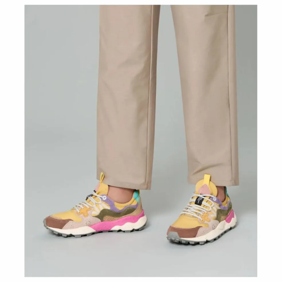 Baskets Yamano 3 Suède et Nylon | Jaune moutarde