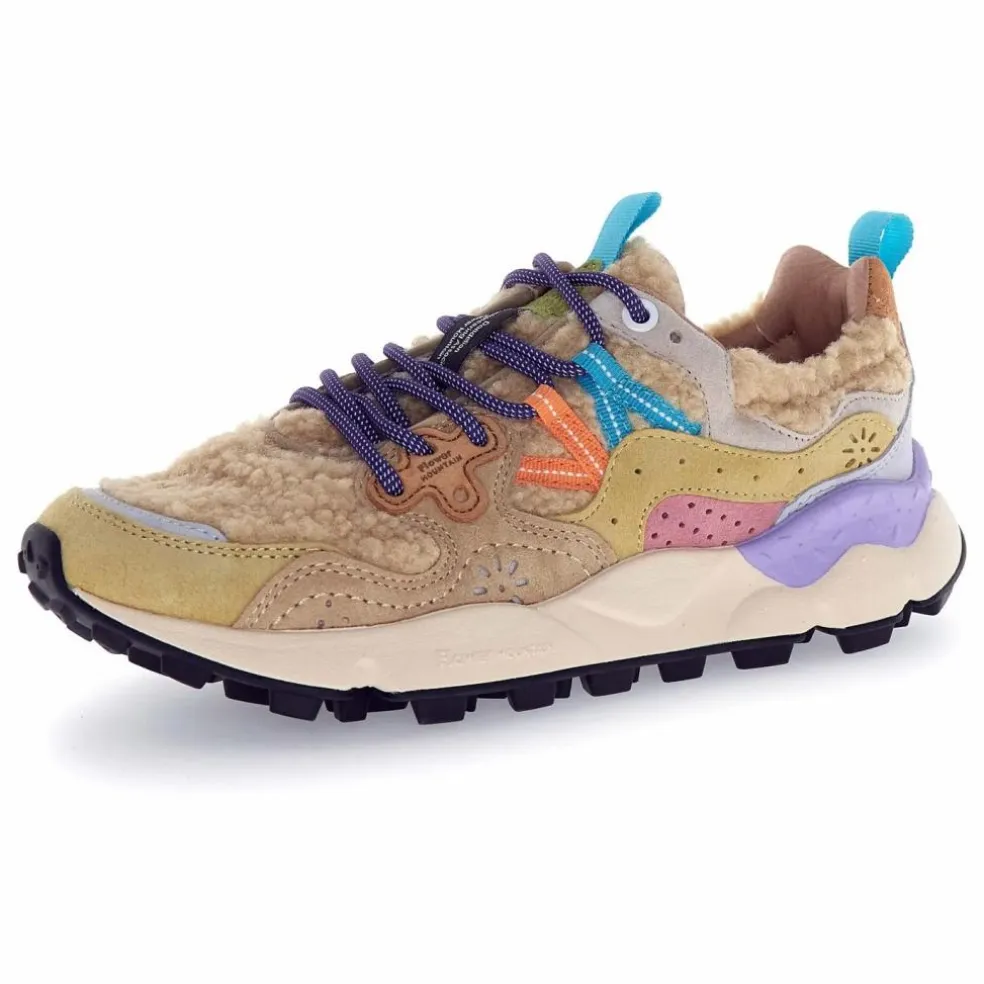 Baskets Yamano 3 Suède et Teddy | Beige