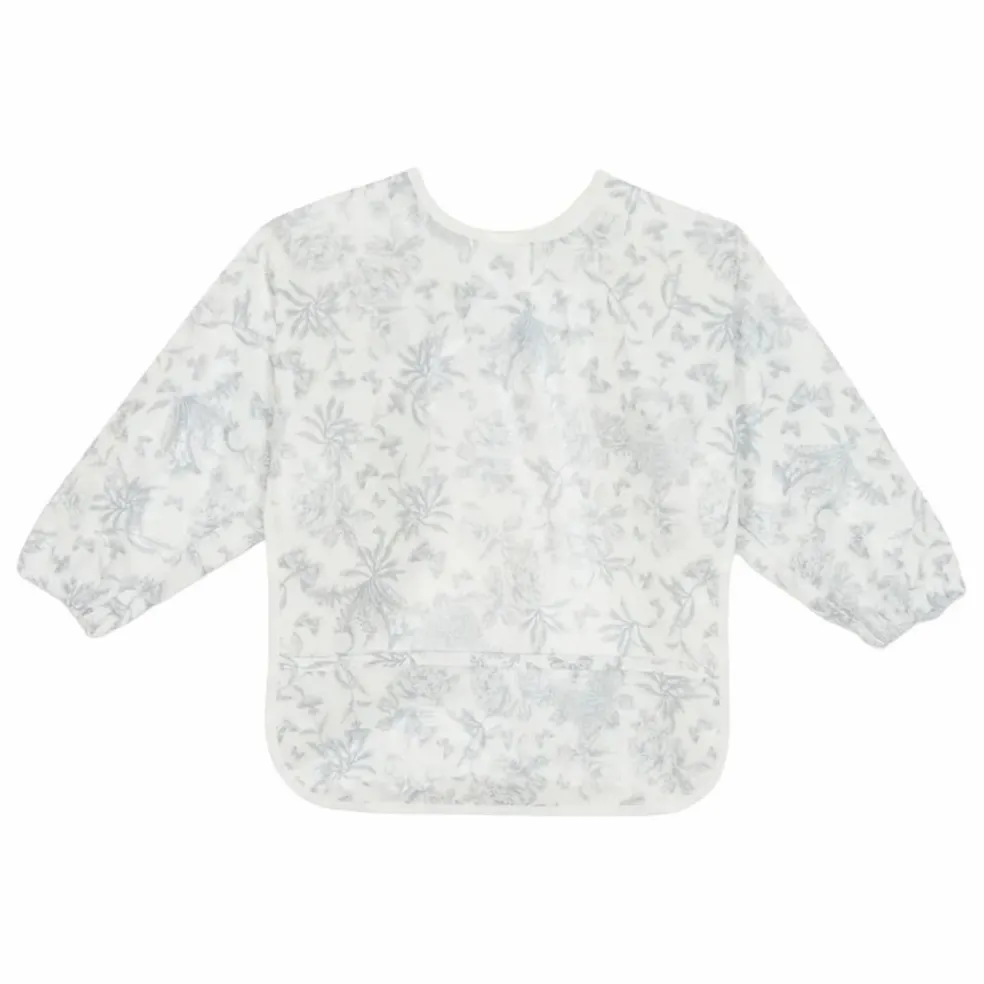 Bavoir à manches enduit Toile de Jouy | Gris