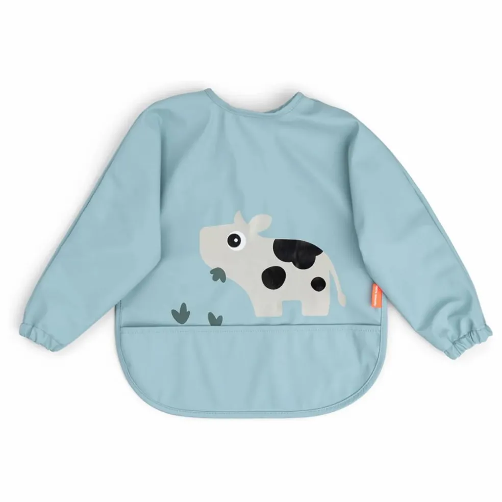 Bavoir à manches Tiny Farm | Bleu