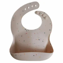 Bavoir Confettis en silicone | Vanille