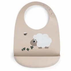 Bavoir en silicone Sheepy | Sable