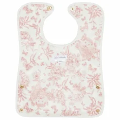 Bavoir enduit Toile de Jouy | Rose pêche