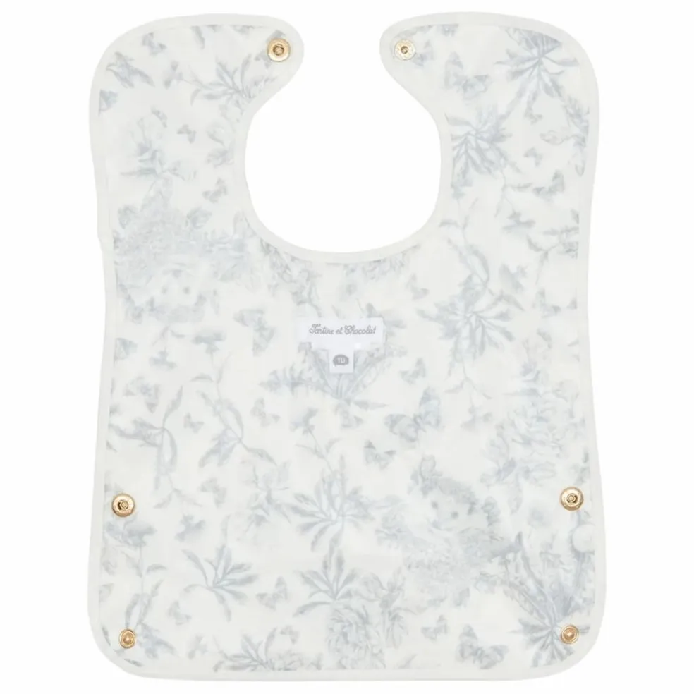 Bavoir enduit Toile de Jouy | Gris