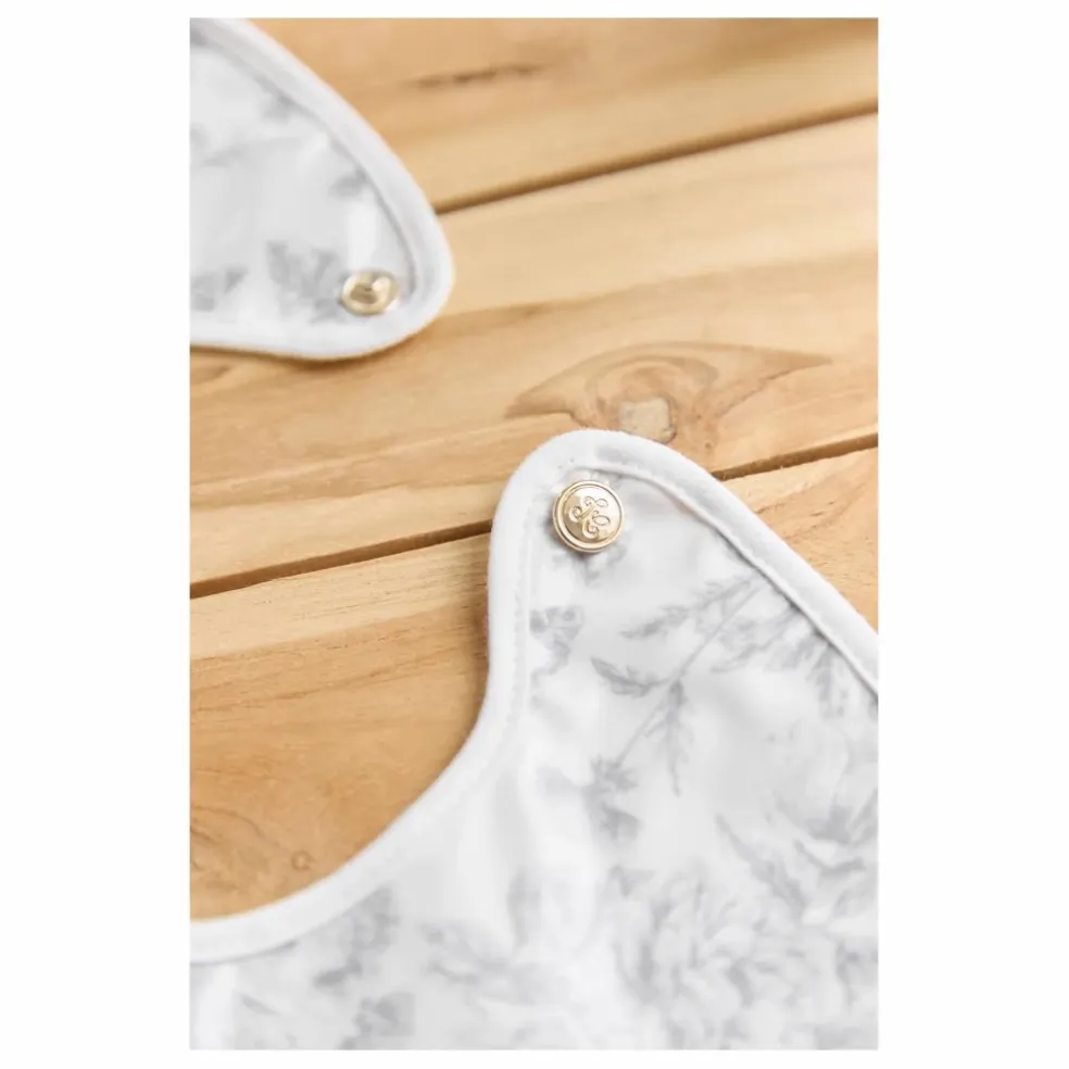 Bavoir enduit Toile de Jouy | Gris