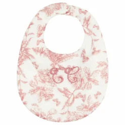 Bavoir Toile de Jouy | Rose pêche