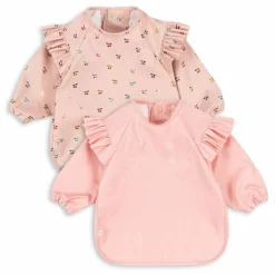 Bavoirs à manches Cherry Sparkle - Set de 2 | Rose