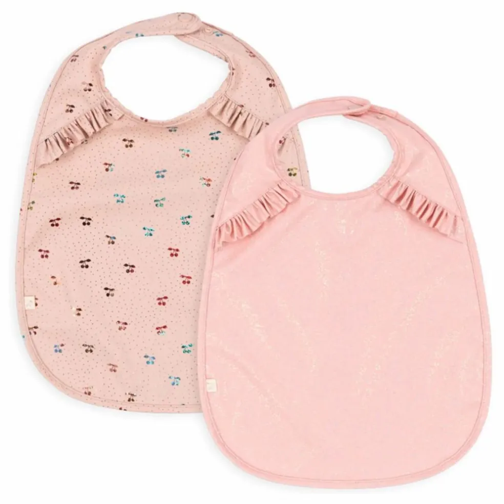 Bavoirs à volants Cherry Sparkle - Set de 2 | Rose