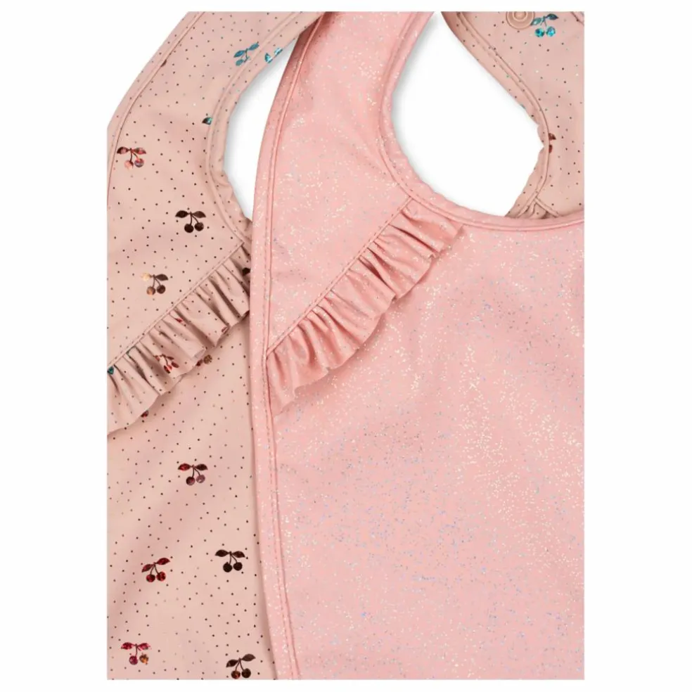 Bavoirs à volants Cherry Sparkle - Set de 2 | Rose