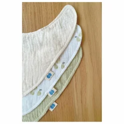 Bavoirs bandana Garden en coton bio - Set de 3 | Garden