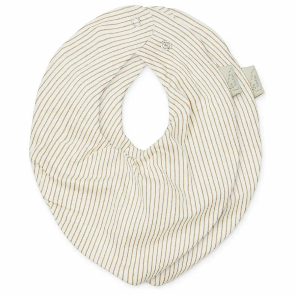 Bavoirs bandana rayé - Set de 2 | Camel