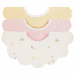 Bavoirs pétale Daisies en coton bio - Set de 3