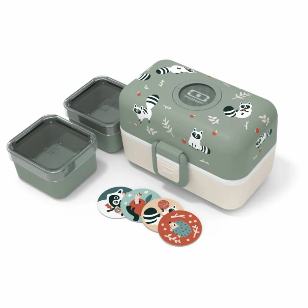 Bento enfant modulable 3 compartiments MB Tresor | Vert argile