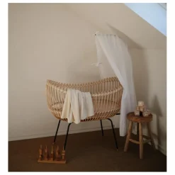Berceau Lola en rotin - Liens coton