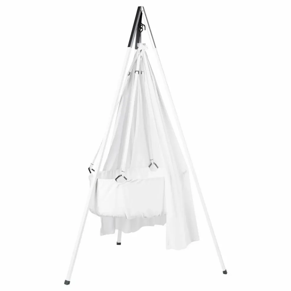 Berceau suspendu complet avec trépied 83x50 cm | Blanc