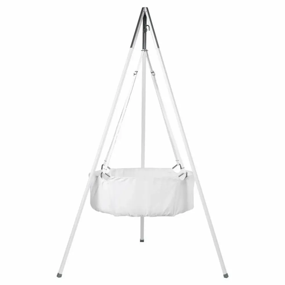 Berceau suspendu complet avec trépied 83x50 cm | Blanc