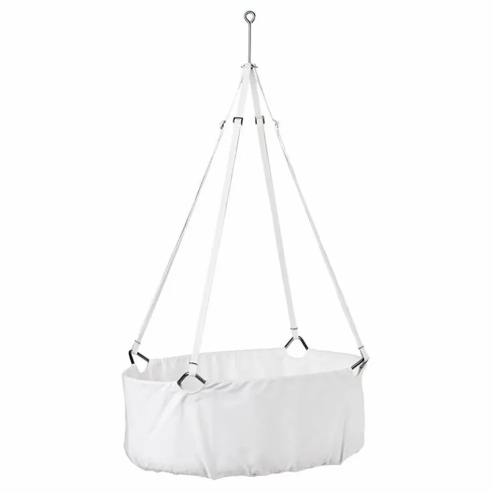Berceau suspendu complet avec trépied 83x50 cm | Blanc