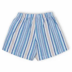 Bermuda Rayures Tebas | Bleu ciel
