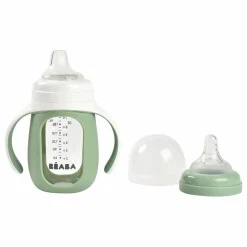 Biberon d'apprentissage en verre | Sauge
