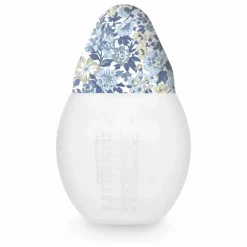 Biberon en silicone médical et tétine physiologique Honey Dew - Elhée x Liberty | Bleu