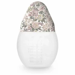 Biberon en silicone médical et tétine physiologique Honey Dew - Elhée x Liberty | Vieux Rose