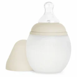 Biberon en silicone médical et tétine physiologique | Beige