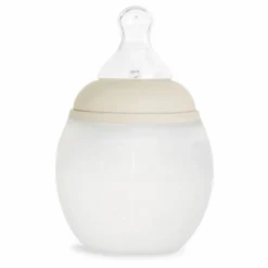 Biberon en silicone médical et tétine physiologique | Beige