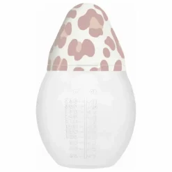 Biberon en silicone médical et tétine physiologique Graouu | Rose pâle