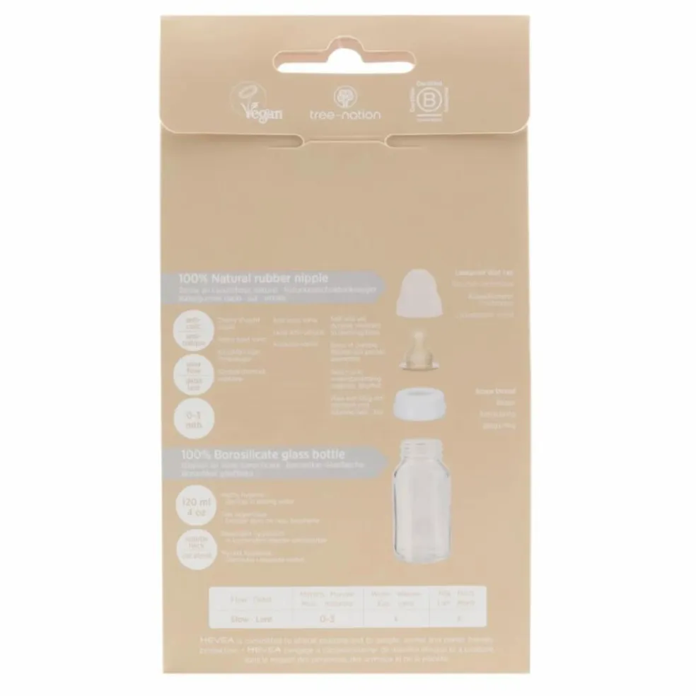 Biberons en verre borosilicate 120ml - Lot de 2