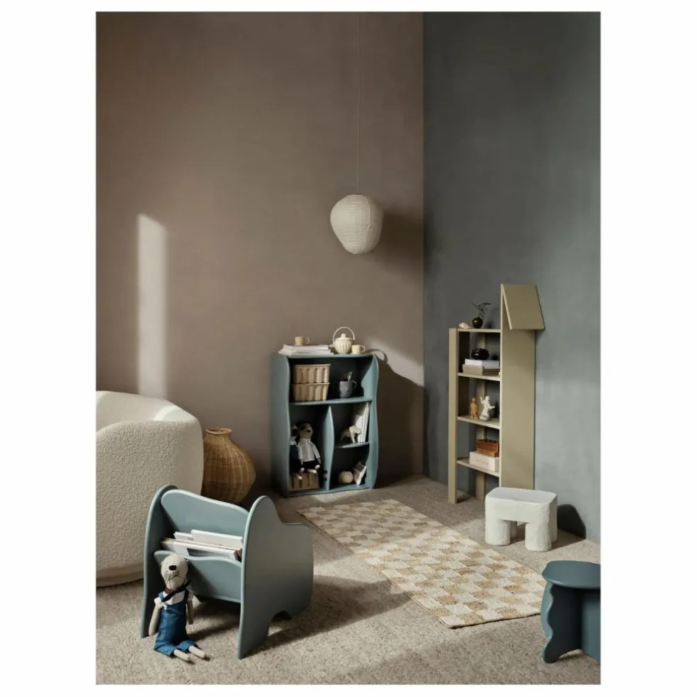 Bibliothèque Slope | Bleu gris