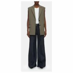 Blazer Sans Manches | Vert kaki