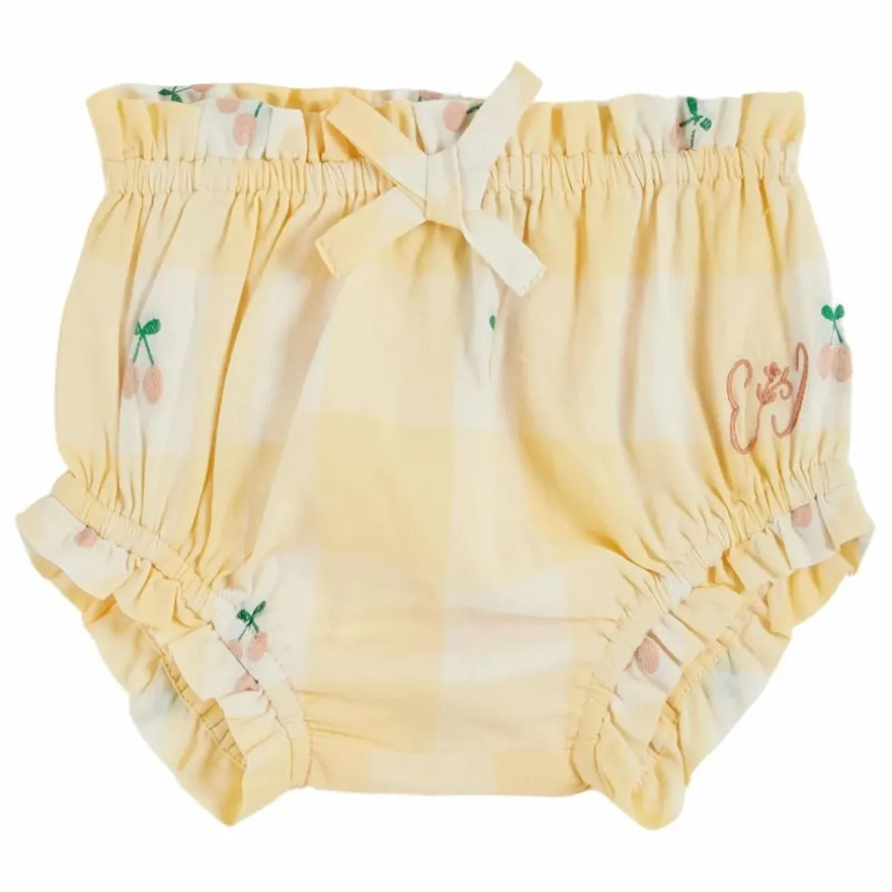 Bloomer Vichy Cerises | Jaune pâle