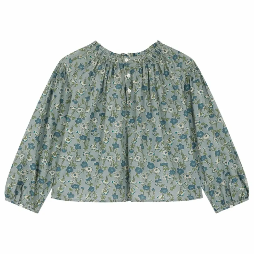 Blouse Blandine Liberty Coton Bio | Bleu