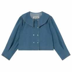 Blouse Boutonnée Denim | Bleu gris