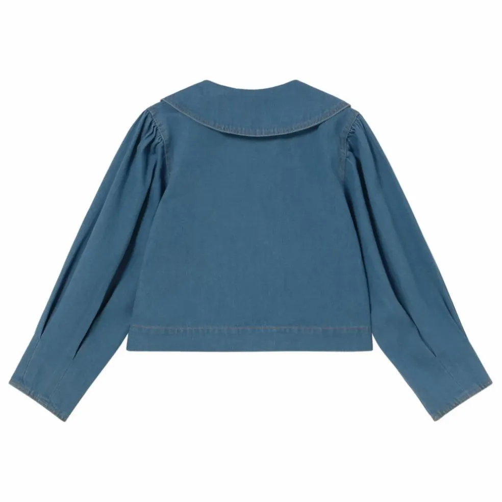 Blouse Boutonnée Denim | Bleu gris
