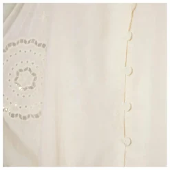Blouse Brodée en Coton Bio | Blanc cassé