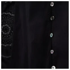 Blouse Brodée en Coton Bio | Noir