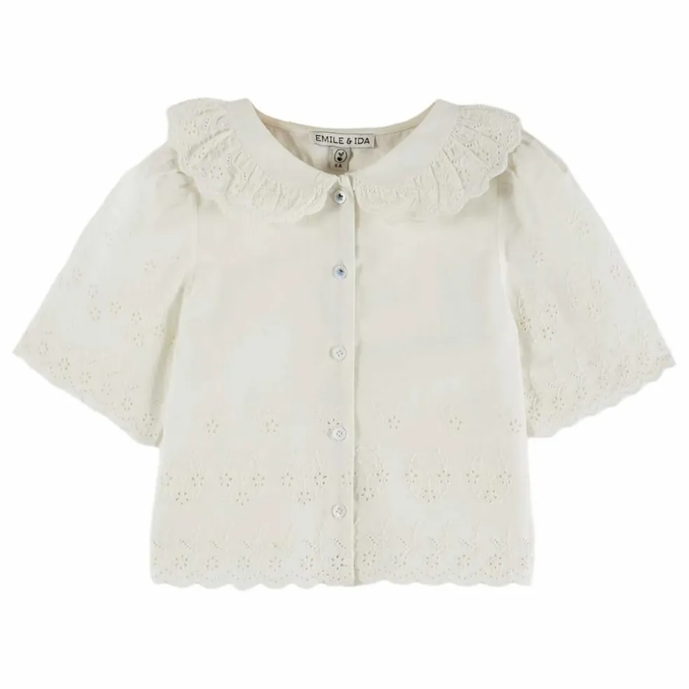 Blouse Broderie | Rose pêche