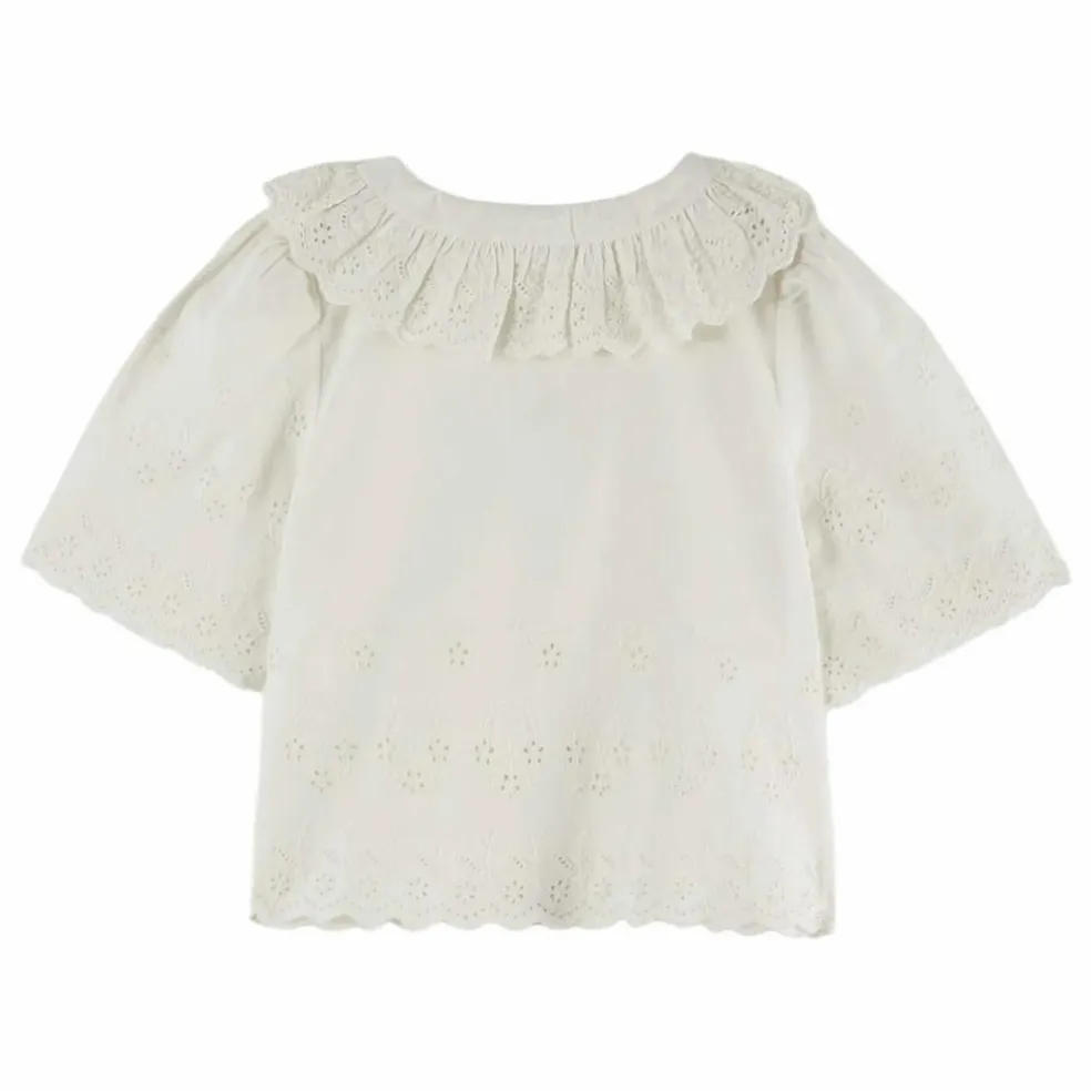 Blouse Broderie | Rose pêche