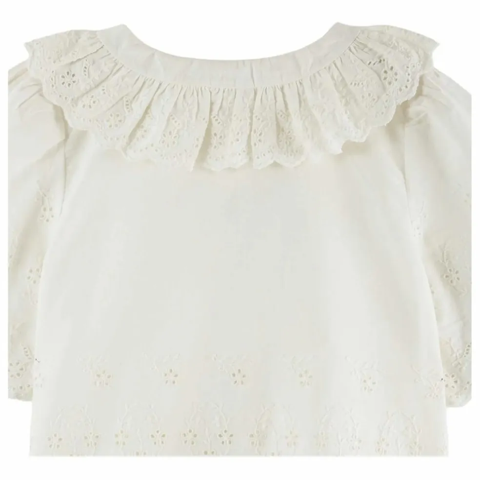 Blouse Broderie | Rose pêche