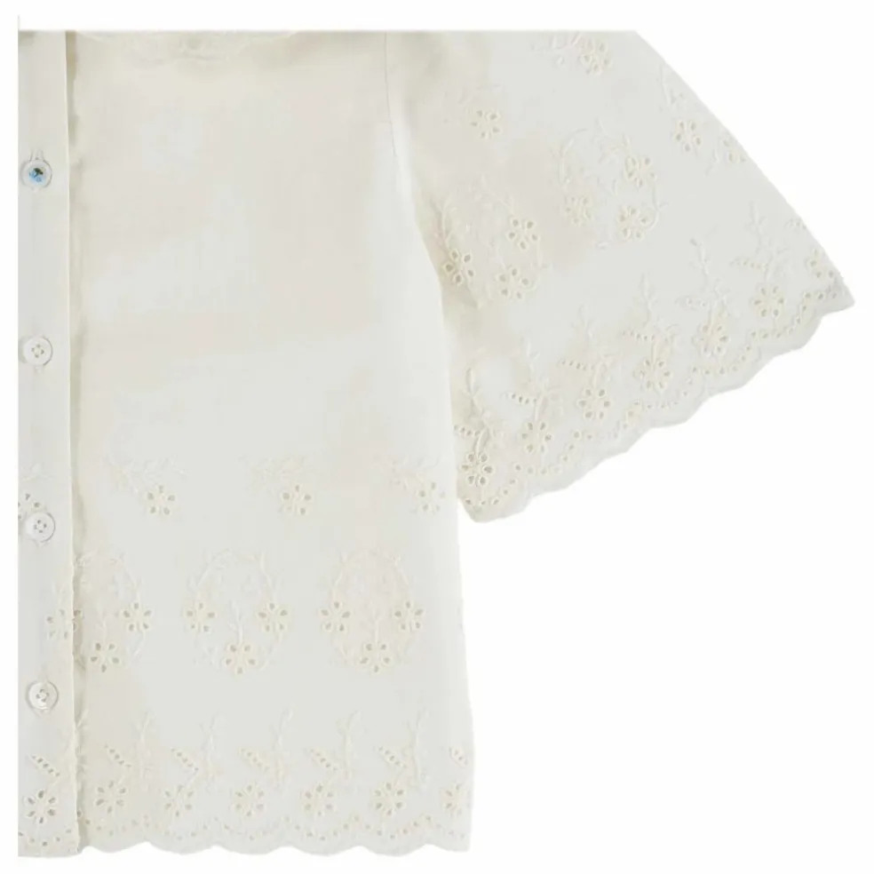 Blouse Broderie | Rose pêche