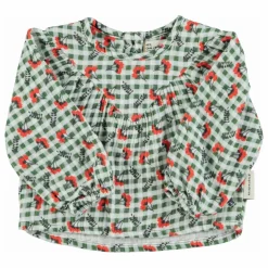 Blouse Carreaux Fleurs | Vert
