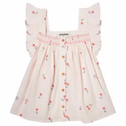 Blouse Cerises Volants | Rose pâle