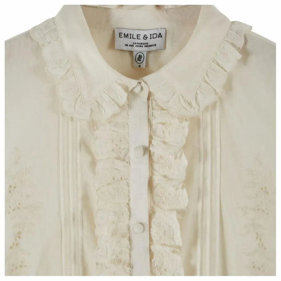 Blouse Charline Brodée | Crème