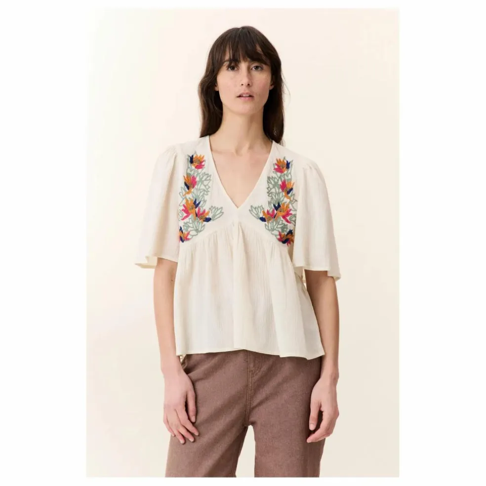 Blouse Choly Pearl Coton Bio | Blanc cassé