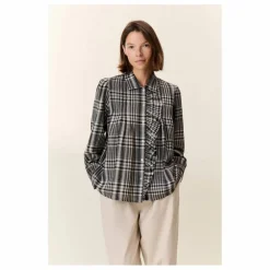 Blouse Claus Carreaux Coton Bio | Gris