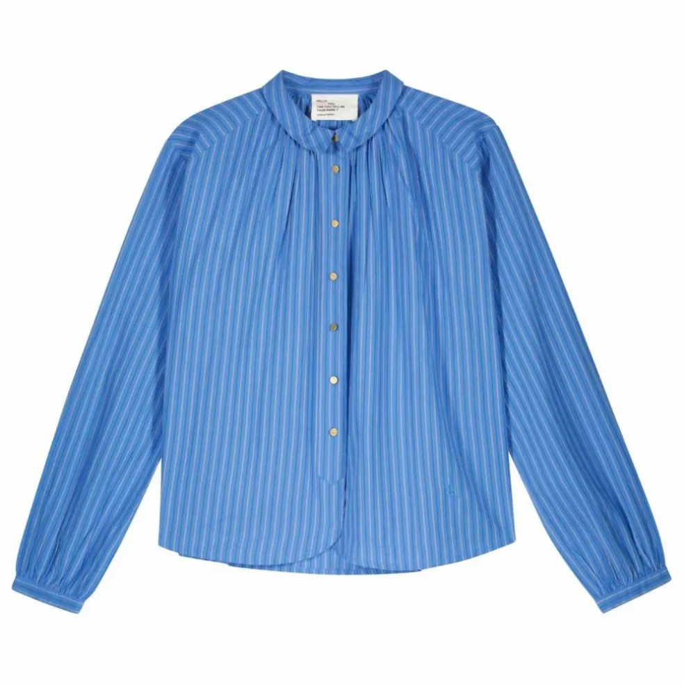 Blouse Cob Rayée Coton Bio | Bleu