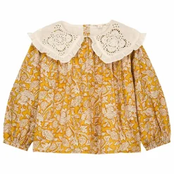 Blouse Col Brodé Clea Coton Bio | Miel