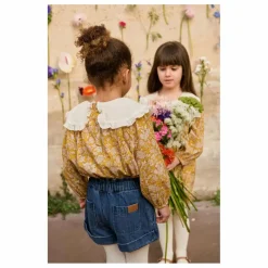 Blouse Col Brodé Clea Coton Bio | Miel